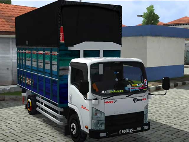Mod Truk Canter Trondol Kaca Depan Full Sticker