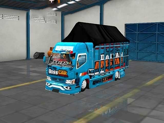 MOD Bussid Truck Canter Cabe Knalpot Serigala Bos Cilik