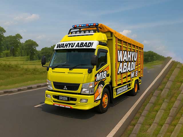 Mod Bussid Truck Canter Wahyu Abadi M18