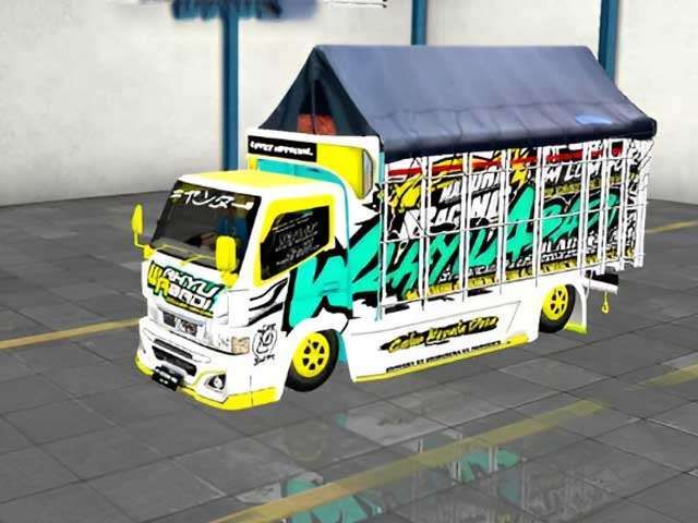 Wahyu Abadi 2 Canter Custom 12 Terpal Segitiga